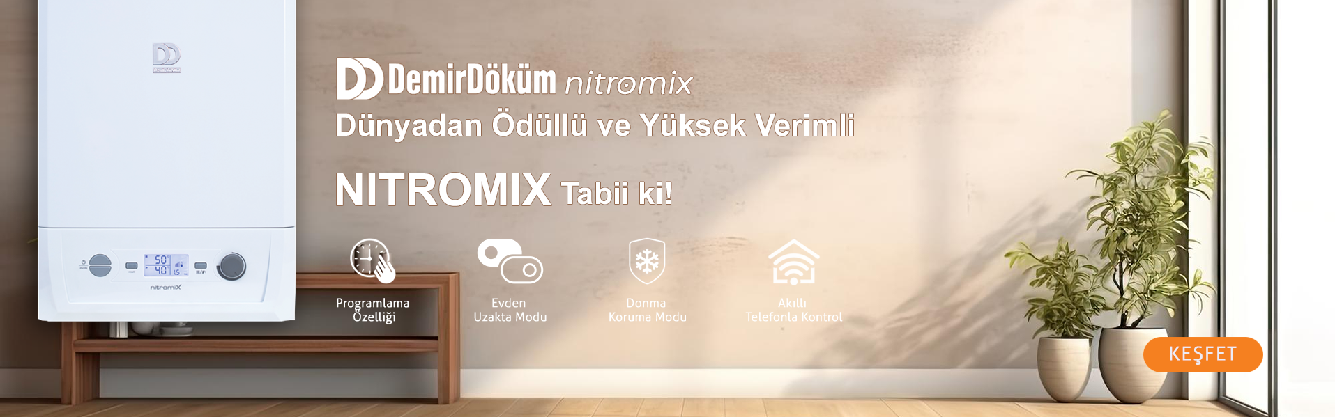 DemirDöküm Nitromix 24 KW Tam Yoğuşmalı Kombi