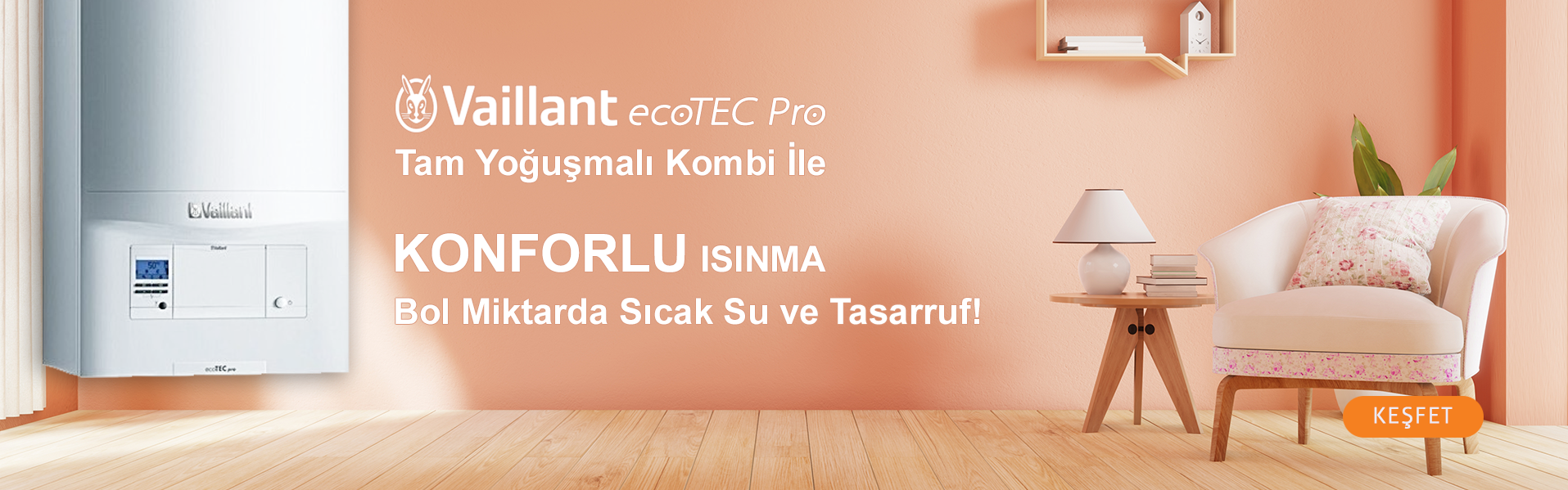 Vaillant ecoTEC Pro Vuw 236/5-3 Tam Yoğuşmalı Kombi
